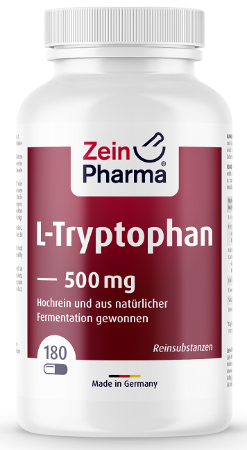 Zein Pharma - L-Tryptofan, 500 mg, 180 kapslar | Hälsa och välbefinnandeAminosyror och BCAAMental fokus och minneHälsokostSömnstödFitness och träningMelatoninL-tryptofan | Apoteka