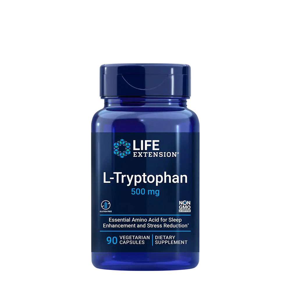 Life Extension - L-Tryptofan, 500 mg - 90 vegetabiliska kapslar | Vitaminer och MineralerHälsa och välbefinnandeAminosyror och BCAAIndividuella aminosyrorHälsokostFitness och träningL-tryptofan | Apoteka
