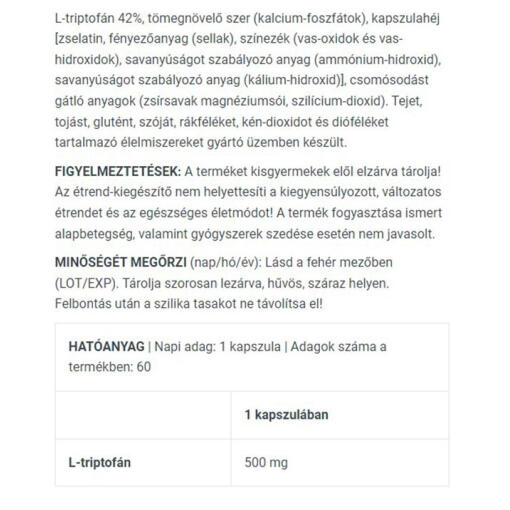 BioTechUSA - L-Tryptofan, 60 kapslar - Bild 3