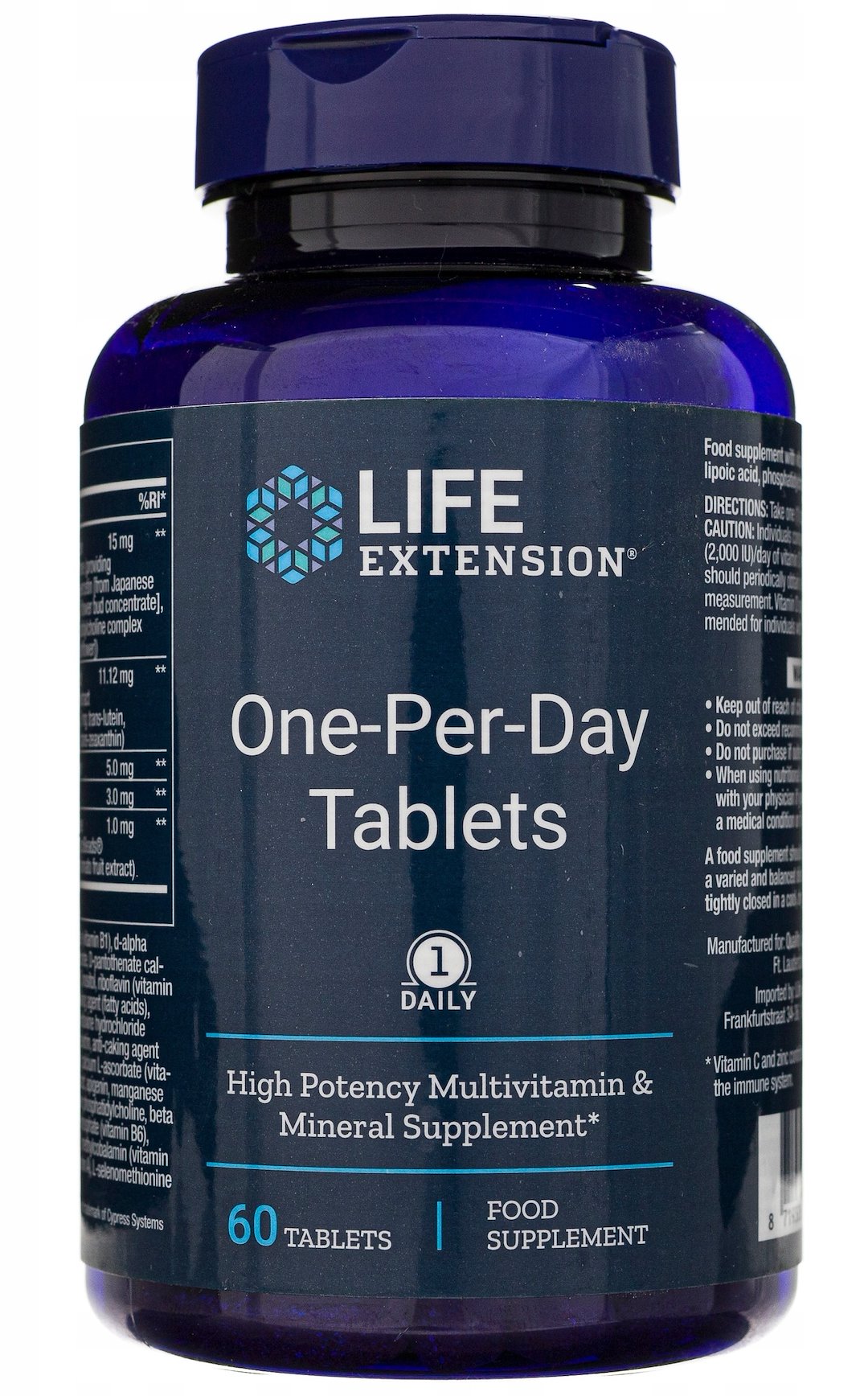 Life Extension - One-Per-Day Tabletter, 60 st | Vitaminer och MineralerMultivitaminerVissa vitaminerÖgonhälsaFolsyraLutein | Apoteka