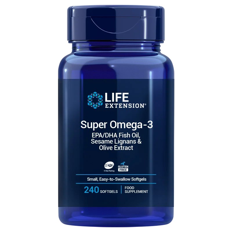 Life Extension - Super Omega-3 EPA/DHA med Sesam Lignaner & Olivextrakt, EU-version, 240 lättsvalda kapslar | Vitaminer och MineralerOmegas - EFA - CLA - oljorOmega och fiskoljaOmega & Näringsoljor | Apoteka