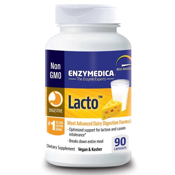 Enzymedica - Lacto, 90 kapslar | Veganska produkterHälsa och välbefinnandeHälsokostEnzymer | Apoteka