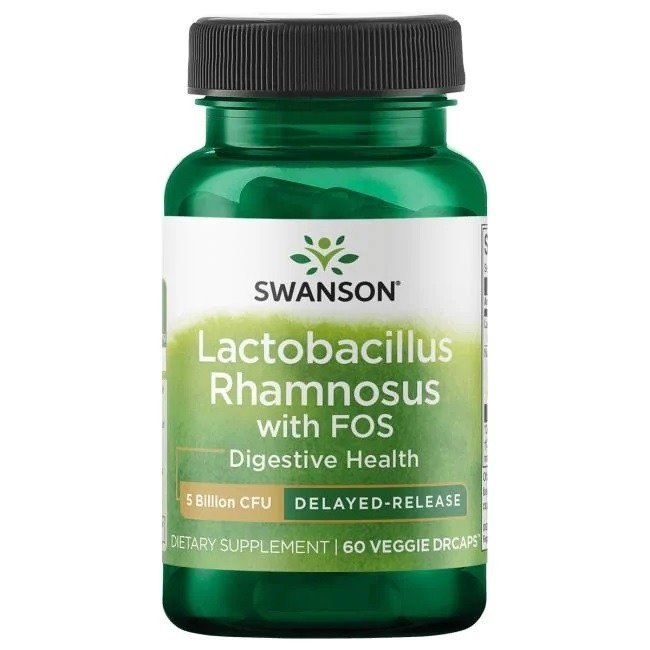 Swanson - Lactobacillus Rhamnosus med FOS, 5 miljarder CFU - 60 kapslar | Vitaminer och MineralerHälsa och välbefinnandeHälsokostMatsmältningshälsaProbiotika | Apoteka