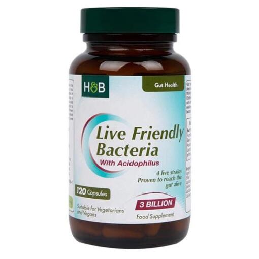 Levende Venlige Bakterier med Acidophilus - 120 kapsler