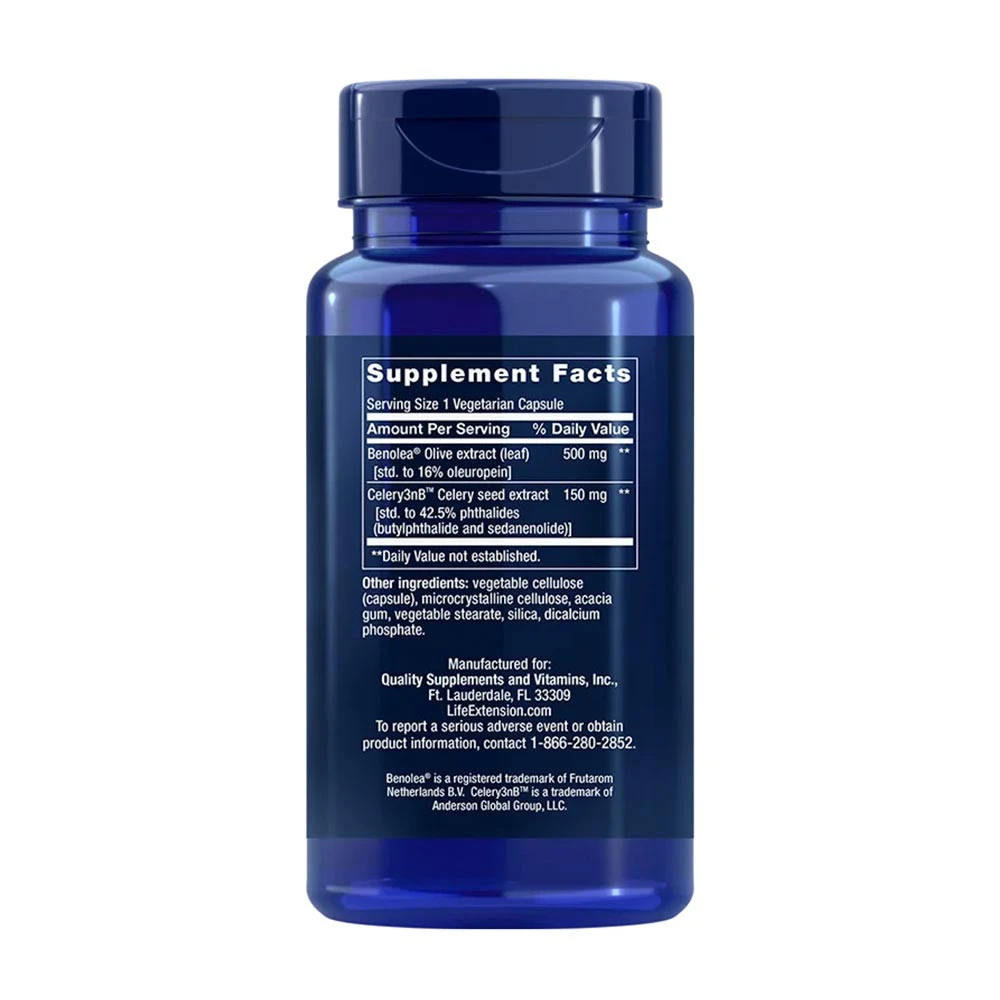 Life Extension - Avancerat Stöd för Blodkärl med Olivbladsextrakt, 60 Vegkapslar - Bild 2