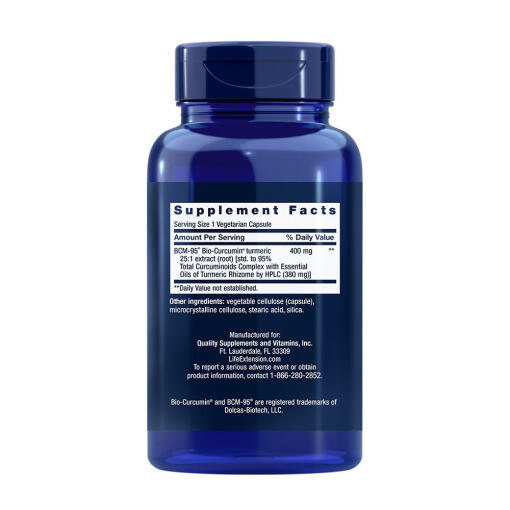 Life Extension - Super Bio-Curcumin Gurkmejaextrakt, 60 vegkapslar - Bild 2
