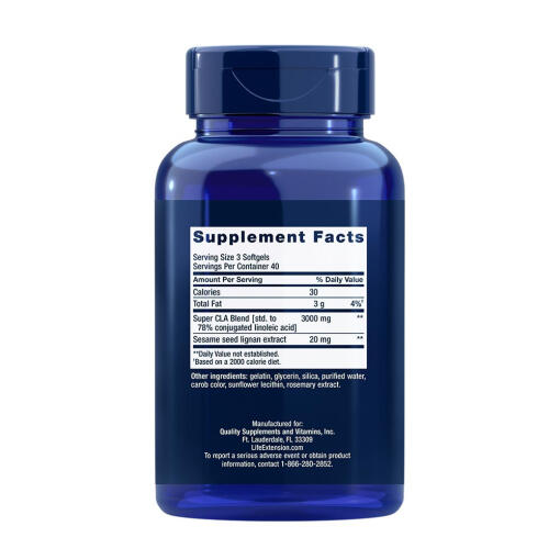 Life Extension - Super CLA Blandning med Sesam Lignaner, 120 Mjukkapslar - Bild 4