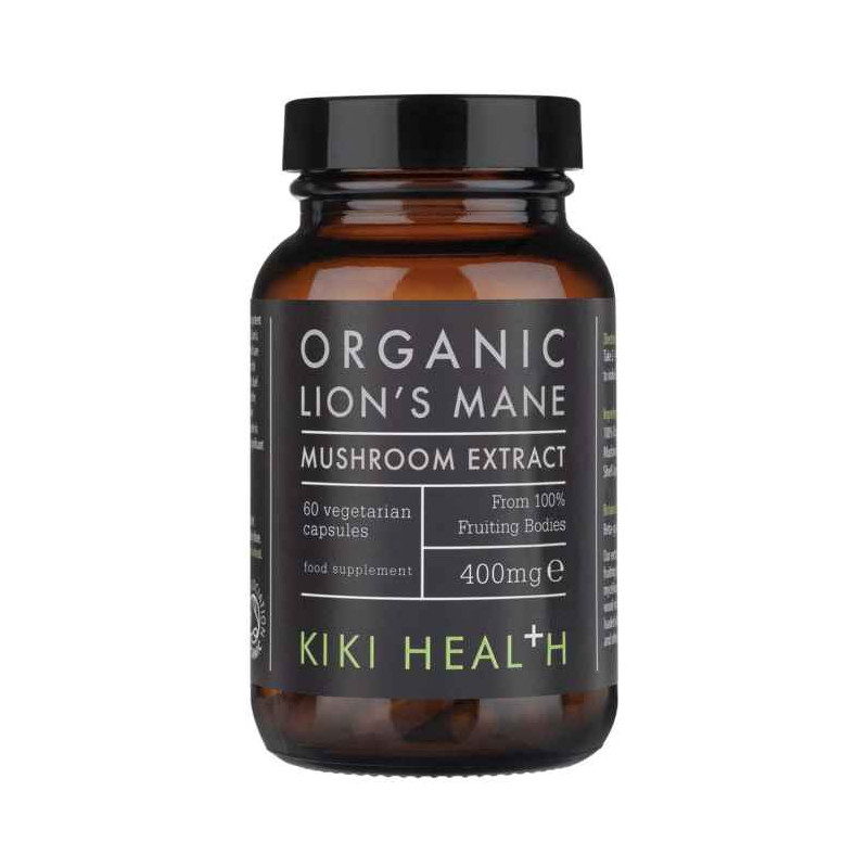 KIKI Health - Lions Mane-extrakt, 400 mg - 60 vegetabiliska kapslar | Vitaminer och MineralerVeganska produkterHälsa och välbefinnandeHälsokostSvamptillskott | Apoteka