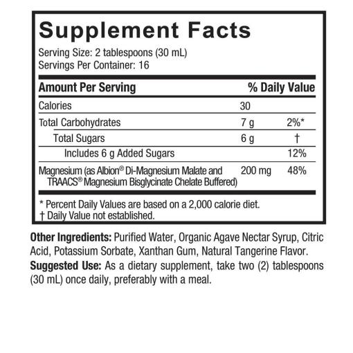 Nature's Answer - Flytande Magnesium Malat och Glycinat, 480 ml - Bild 3