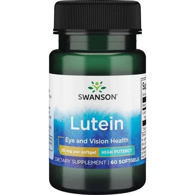 Swanson - Lutein, 20 mg, 60 mjukkapslar | Vitaminer och MineralerHälsa och välbefinnandeÖgonhälsaHälsokostLutein | Apoteka