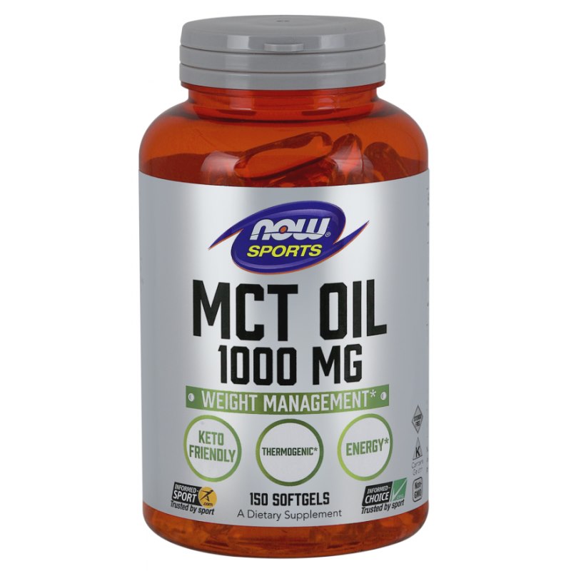 NOW Foods - MCT-olja, 1000 mg, 150 kapslar | Vitaminer och MineralerVeganska produkterOmegas - EFA - CLA - oljorViktkontrollHälsokostMCT-oljaFitness och träning | Apoteka