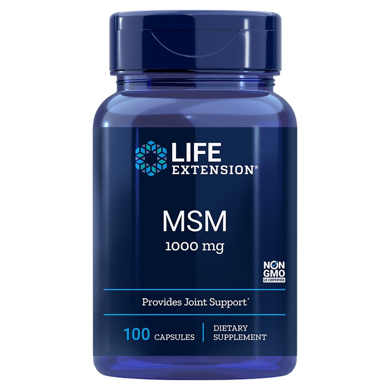 Life Extension - MSM, 1000 mg, 100 kapslar | Vitaminer och MineralerVissa mineralerHälsa och välbefinnandeHälsokostStöd för ledernaFriska benMSM | Apoteka