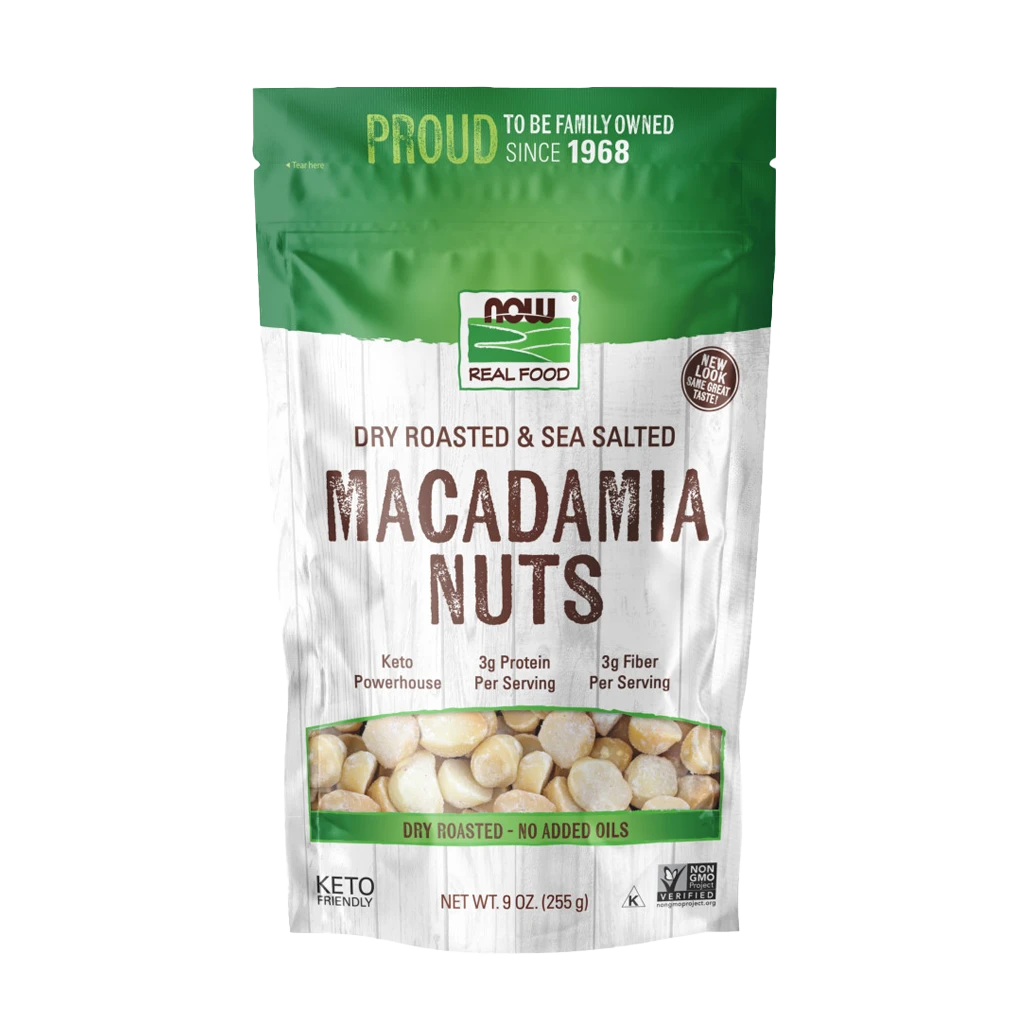 Macadamia - Rostade och saltade nötter, storlek | HälsokostNötsmörMaca | Apoteka