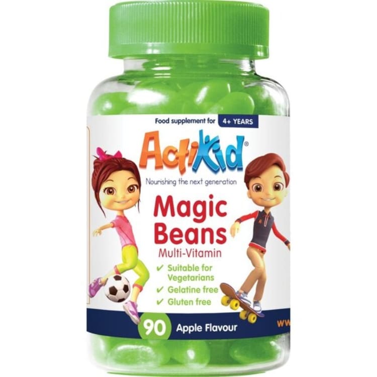 ActiKid - Magic Beans Multi-Vitamin, äpple - 90 gummibjörnar | Vitaminer och MineralerHälsa och välbefinnandeMultivitaminerHälsokostBarns hälsa | Apoteka