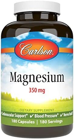 Carlson Labs - Magnesium, 350 mg, 180 kapslar | Vitaminer och MineralerVissa mineralerHälsokostMagnesium | Apoteka
