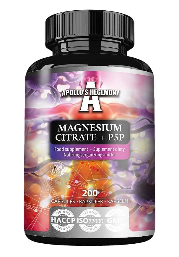 Apollos Hegemony - Magnesiumcitrat + P5P, 200 kapslar | HälsokostMagnesium | Apoteka