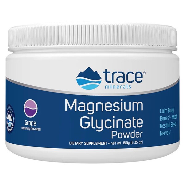 Trace Minerals - Magnesiumglycinatpulver, Drue - 180g | Vitaminer och MineralerVeganska produkterVissa mineralerHälsa och välbefinnandeHälsokostMagnesium | Apoteka