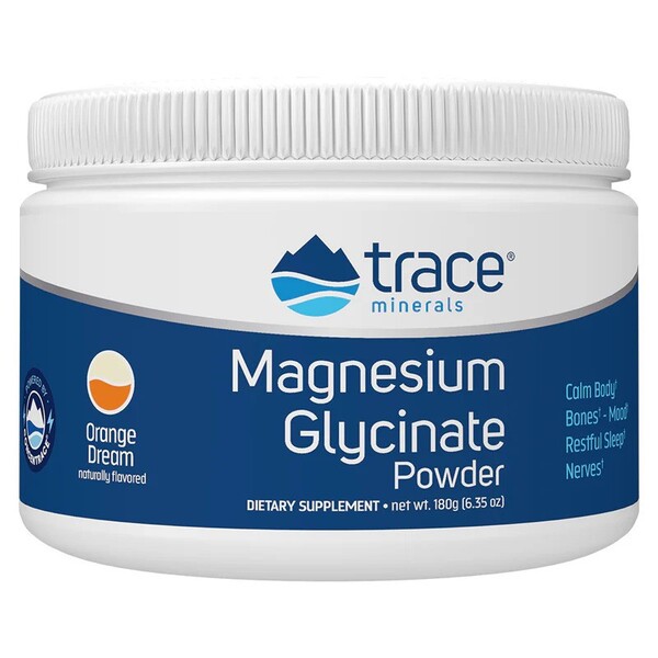 Trace Minerals - Magnesiumglycinatpulver, Orange Dream - 180g | Vitaminer och MineralerVeganska produkterVissa mineralerHälsa och välbefinnandeHälsokostMagnesium | Apoteka