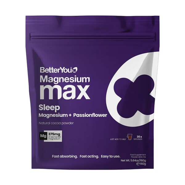 BetterYou - Magnesium Max Sleep, Naturlig Kakao, 160g | HälsokostSömnstödMagnesium | Apoteka