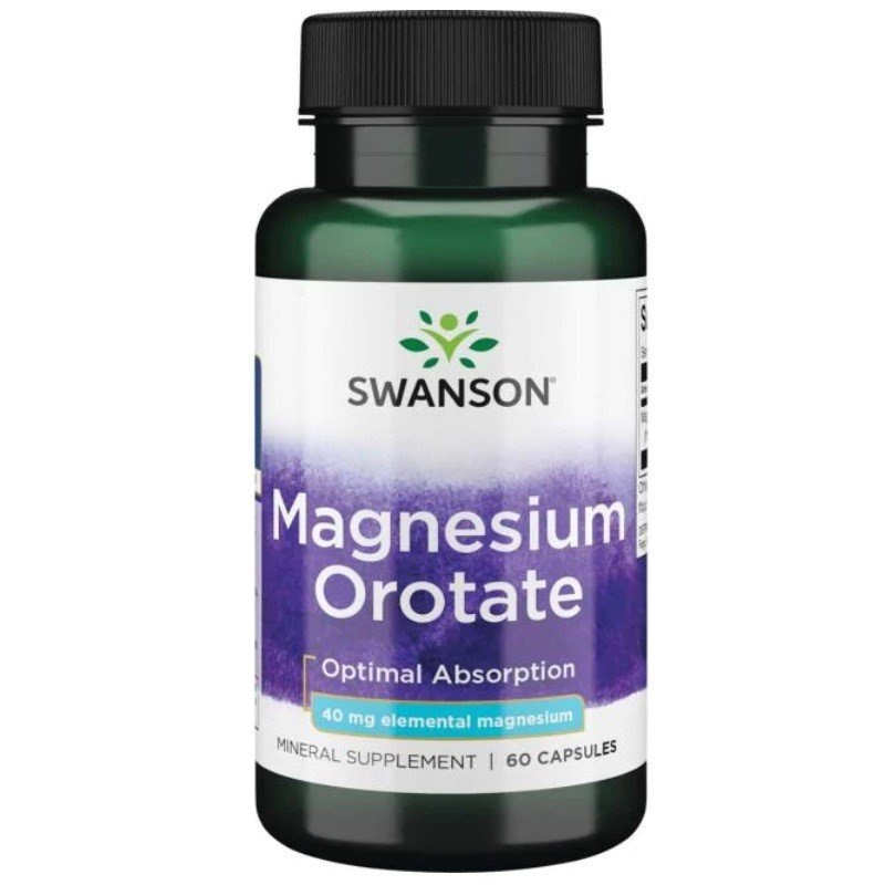 Swanson - Magnesiumorotat, 40 mg - 60 kapslar | Vitaminer och MineralerVissa mineralerHälsokostMagnesium | Apoteka
