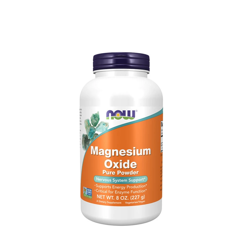 NOW - Magnesiumoxid, Rent Pulver, 227g | Vitaminer och MineralerVeganska produkterVissa mineralerHälsokostMagnesium | Apoteka