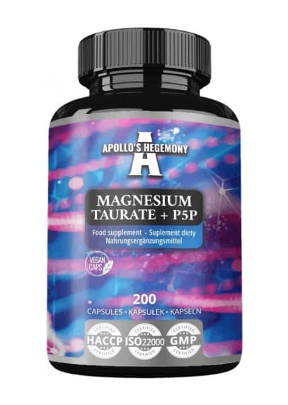 Apollos Hegemony - Magnesium Taurat + P5P, 200 kapslar | HälsokostMagnesiumTaurin | Apoteka