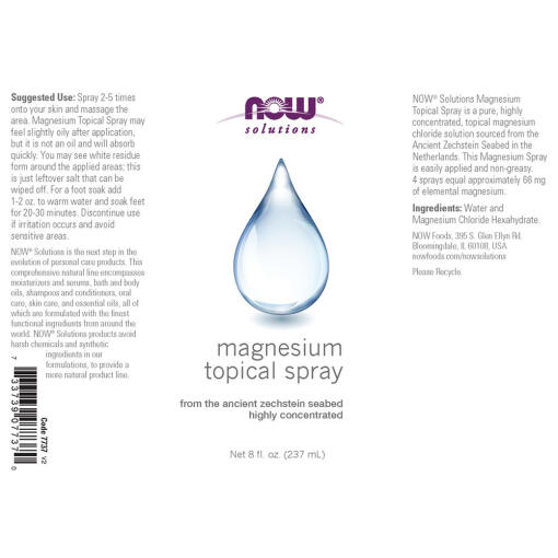 NOW - Magnesium Topisk Spray, 237 ml - Bild 2