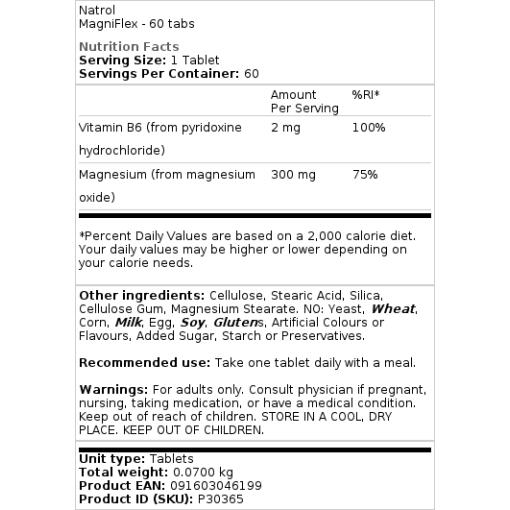 Natrol - MagniFlex, 60 tabletter - Bild 2