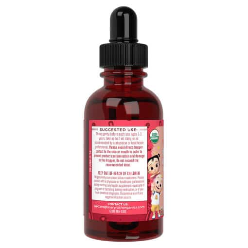MaryRuth's - Multivitamindroppar för Småbarn + Järn, Apelsin Vanilj Smak, 30 ml - Bild 4