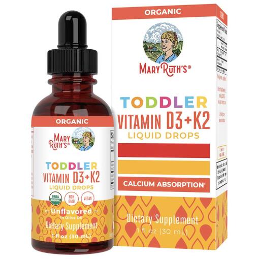 MaryRuth's - Vitamin D3+K2 Droppar för Småbarn, Osmaksatta 30 ml - Bild 2
