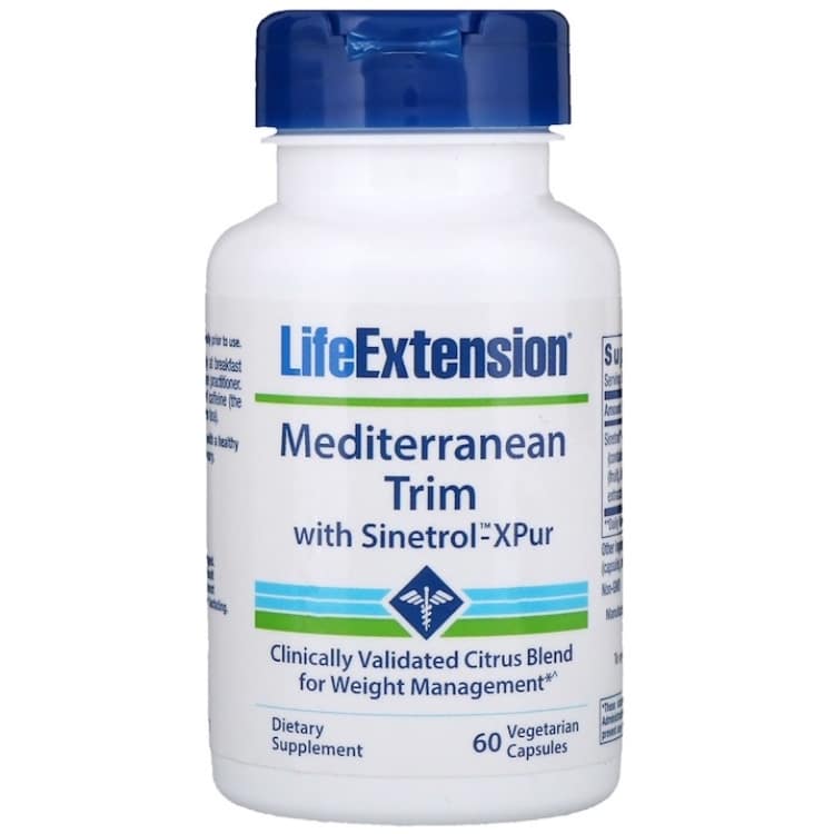 Life Extension - Mediterranean Trim med Sinetrol-XPur, 60 kapslar | ViktkontrollStimuleringsfri fettförbränningHälsokostGainers och kolhydraterFitness och träningTermogena fettförbrännareGuaranaStimulantfri fettförbränning | Apoteka