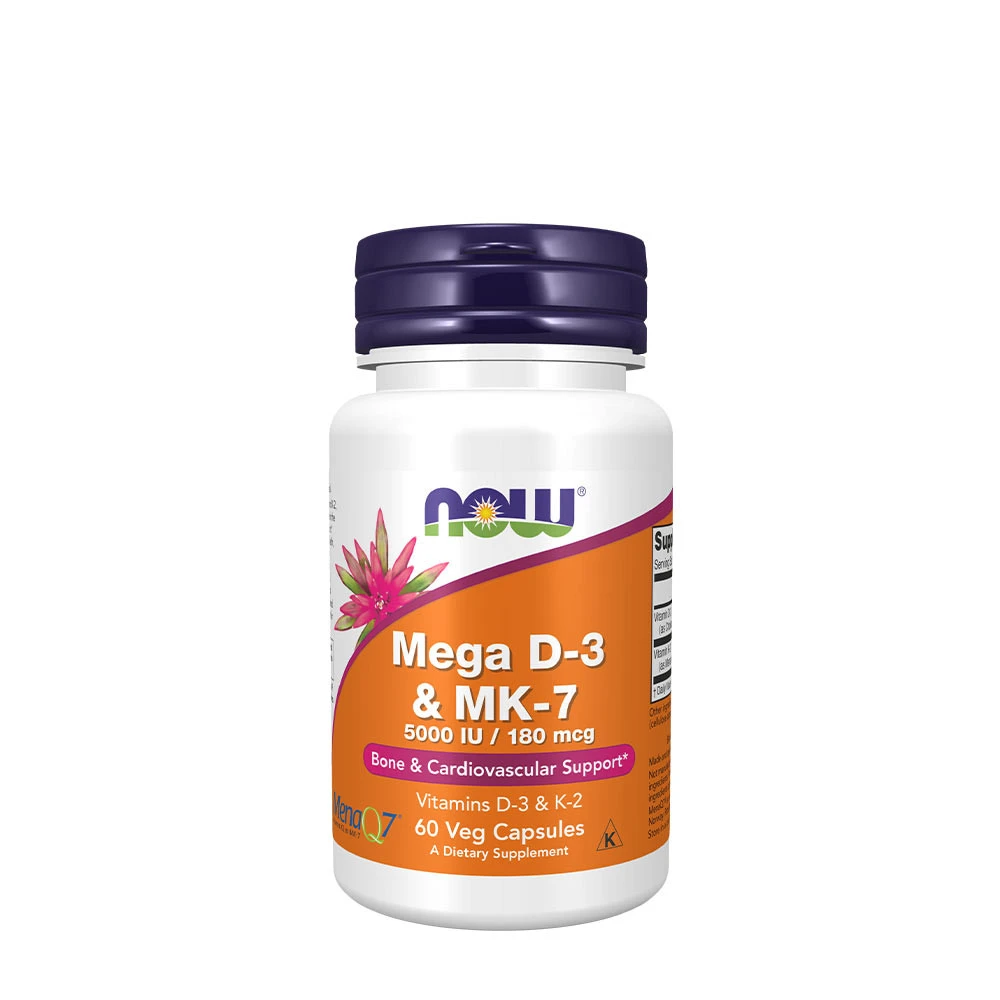 NOW - Mega D-3 &amp; MK-7, Kosttillskott | Vitaminer och MineralerVeganska produkterD-vitaminHälsokostVitamin E | Apoteka