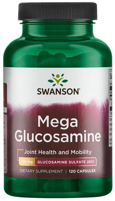 Swanson - Mega Glucosamine, 750 mg - 120 kapslar | HälsokostStöd för ledernaGlukosaminsulfat | Apoteka