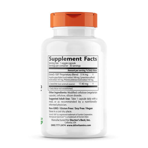 Doctor's Best - Menopause Spectrum med EstroG-100, 30 vegetabiliska kapslar - Bild 2