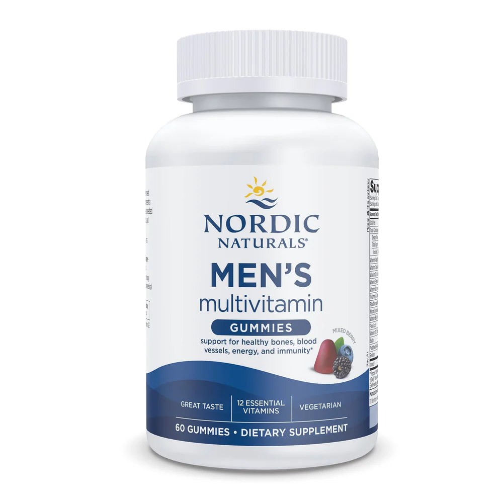 Nordic Naturals - Herrars Multivitamingummin, Blandade Bär - 60 gummin | Vitaminer och MineralerHälsa och välbefinnandeMultivitaminerVissa vitaminerKosttillskott för kvinnorHälsokostVitaminer för mänBiohacking | Apoteka