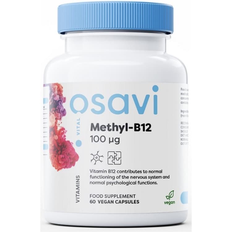 Osavi - Metyl-B12, 100 mcg - 60 veganska kapslar | Vitaminer och MineralerVeganska produkterHälsa och välbefinnandeVissa vitaminerB-vitaminHälsokostB12 | Apoteka