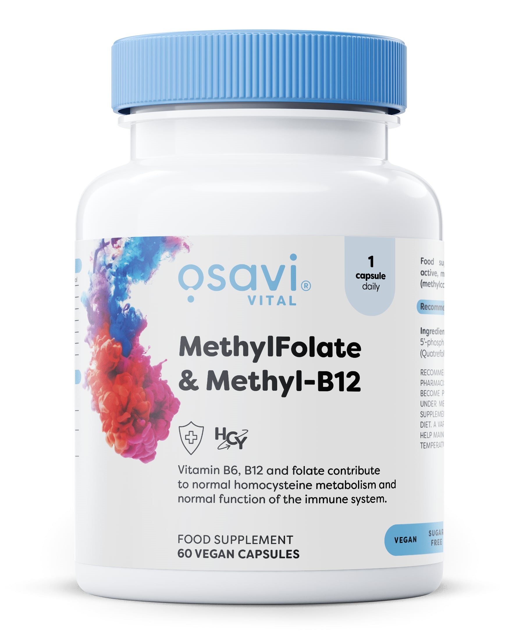 Osavi - Metylfolat &amp; Metyl-B12, 60 vegankapslar | Vitaminer och MineralerVeganska produkterHälsa och välbefinnandeVissa vitaminerB-vitaminKosttillskott för kvinnorHälsokostFolatB12 | Apoteka