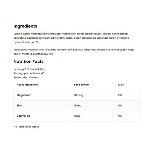 OstroVit - MgZB Ultra, 120 tabletter - Bild 2