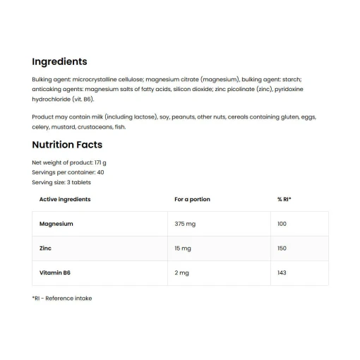 OstroVit - MgZB Ultra, 120 tabletter - Bild 2