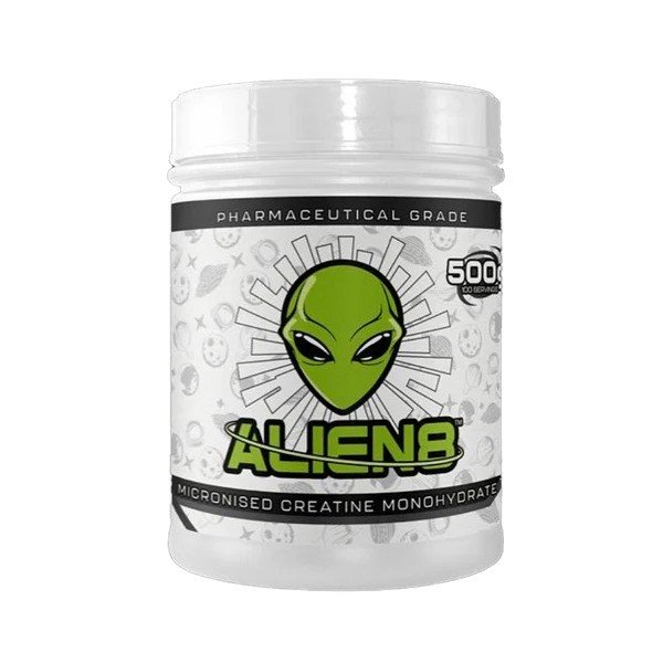 Alien8 - Mikroniserat Kreatinmonohydrat, 500 g | HälsokostKreatintillskottKreatinmonohydrat | Apoteka