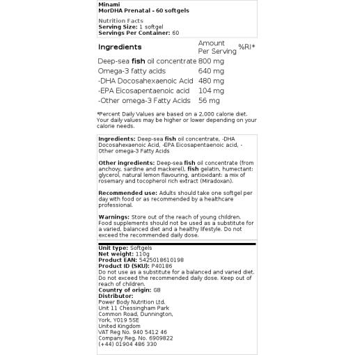 Minami - MorDHA Prenatal, 60 mjukkapslar - Bild 2