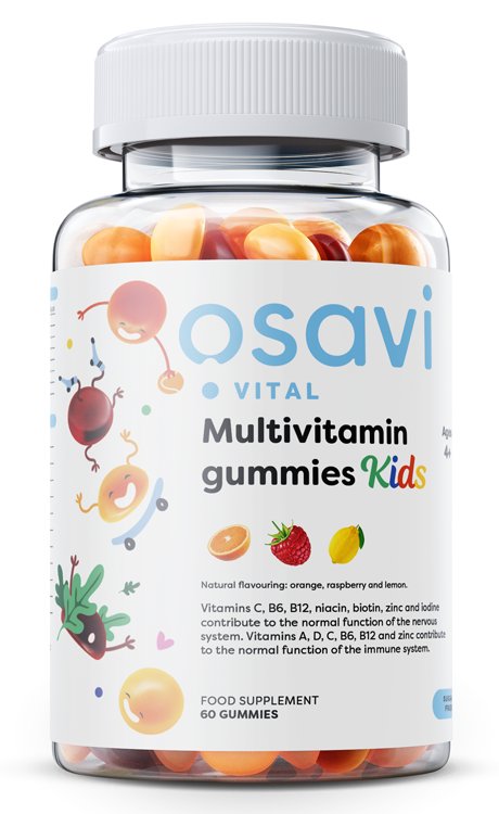 Osavi - Multivitamingodis för Barn, Apelsin Hallon Citron (sockerfri) - 60 gummier | Vitaminer och MineralerHälsa och välbefinnandeMultivitaminerHälsokostBarns hälsa | Apoteka