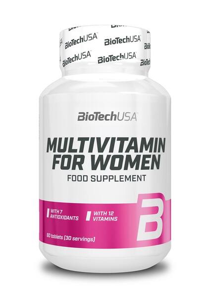BioTechUSA - Multivitamin för Kvinnor, 60 tabletter | Vitaminer och MineralerMultivitaminerKosttillskott för kvinnorHälsokost | Apoteka