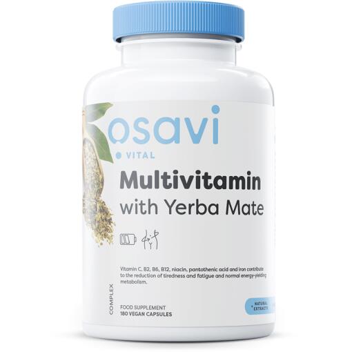 Multivitamin med Yerba Mate - 180 veganske kapsler