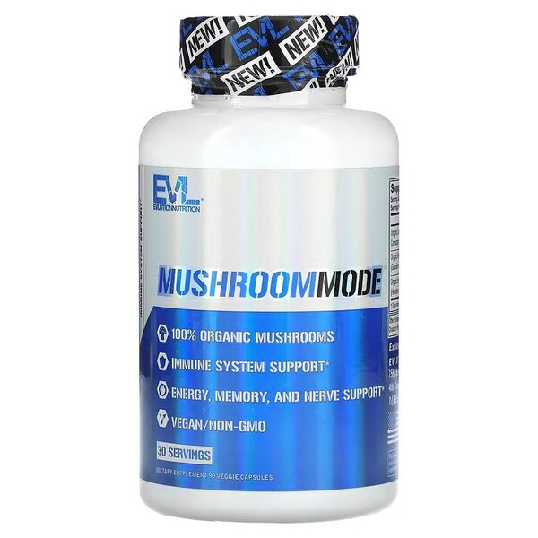 EVLution Nutrition - Mushroom Mode, 90 kapslar | Veganska produkterHälsa och välbefinnandeHälsokostSvamptillskott | Apoteka