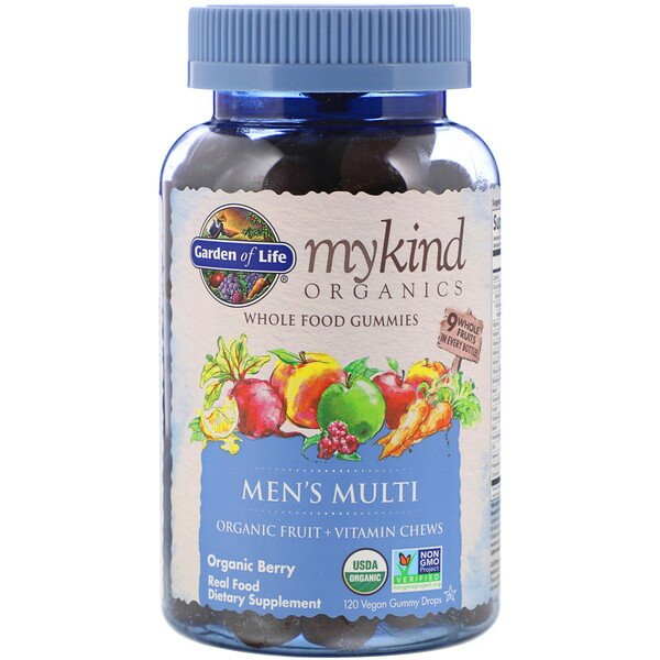 Garden of Life - Mykind Mens Multi Gummies, Bär - 120 veganska gummikarameller | Vitaminer och MineralerVeganska produkterHälsa och välbefinnandeHälsokostNordisk vitalitet | Apoteka