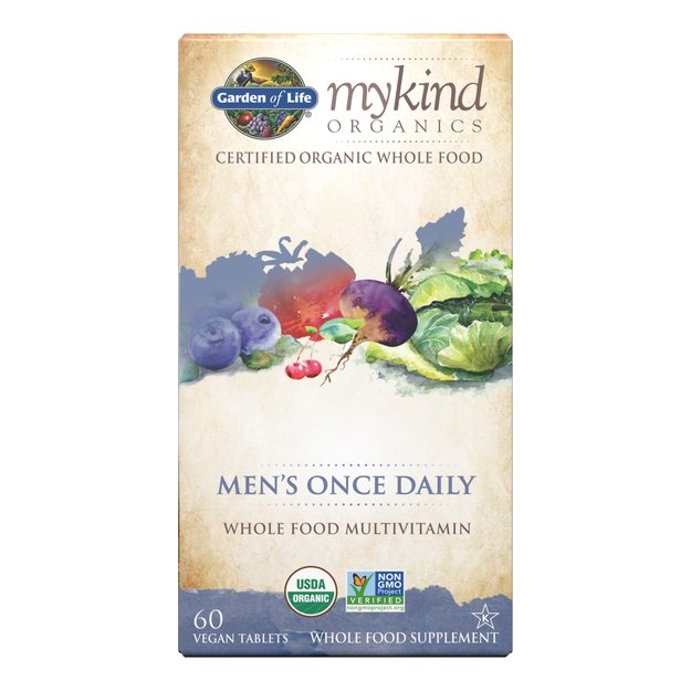 Garden of Life - Mykind Mens Once Daily, 60 veganska tabletter | Vitaminer och MineralerHälsa och välbefinnandeMultivitaminerKosttillskott för kvinnorHälsokostBiohacking | Apoteka