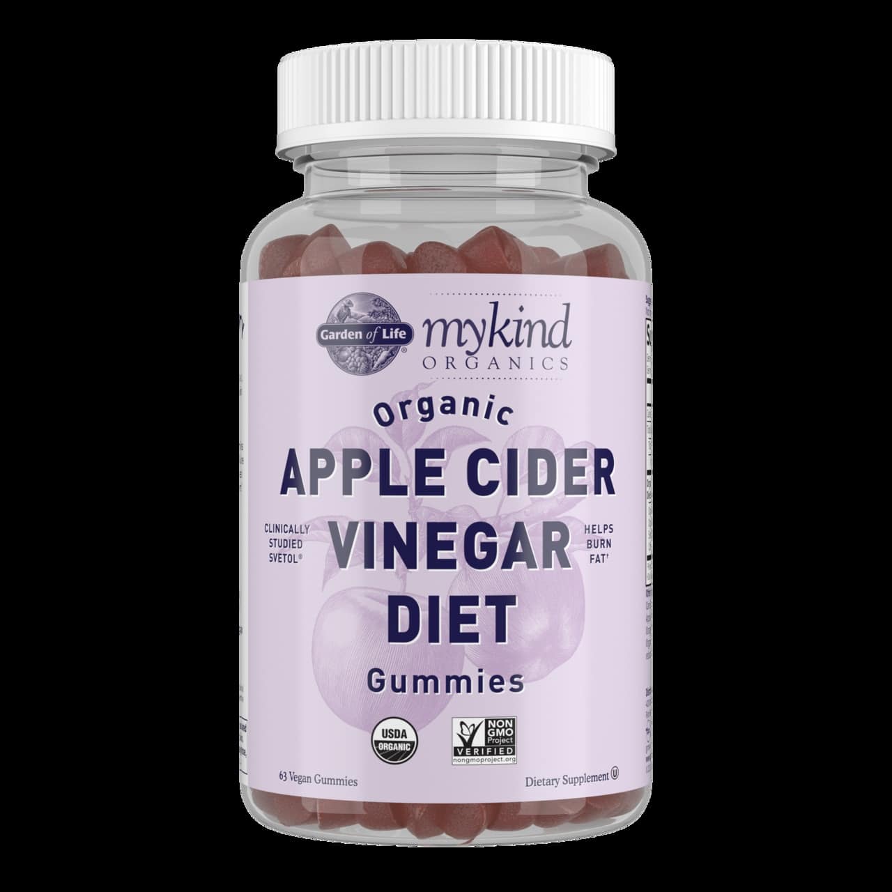 Garden of Life - Mykind Organics Äppelcidervinäger Diet Gummies, 63 veganska gummier | Veganska produkterHälsa och välbefinnandeÖrttillskottHälsokostSötningsmedel | Apoteka