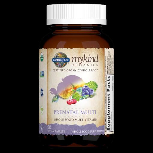 Garden of Life - Mykind Organics Prenatal Multi, 90 veganska tabletter - Bild 3