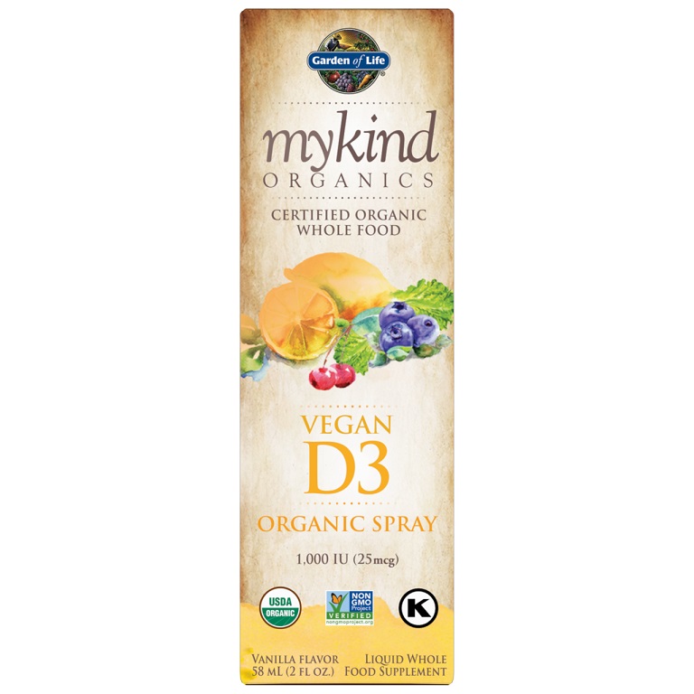 Garden of Life - Mykind Vegan D3 Spray, 1000 IE (Vanilj) - 58 ml | Vitaminer och MineralerVeganska produkterHälsa och välbefinnandeD-vitaminHälsokostBiohacking | Apoteka